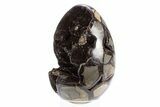 Septarian Dragon Egg Geode - Black Crystals #305793-2